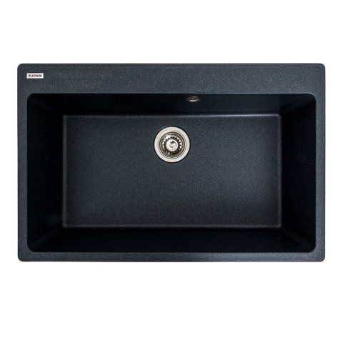 Гранитная мойка для кухни Platinum 7850 Bogema матовая (антрацит) 38707 фото