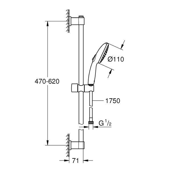 Душевой гарнитур Grohe QuickFix Vitalio Start 110 279482431 CV036173 фото