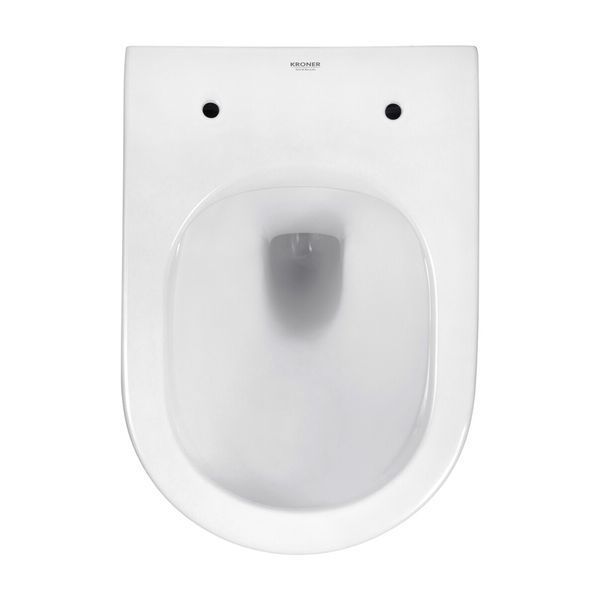 Комплект 4 в 1: Інсталяція Grohe Solido 2 в 1 38971000 + Панель змиву для унітаза Even Black 38966KV0 + Унітаз підвісний безобідковий Kroner Armada WHI513636 RIMLESS з сидінням Slim Duroplast / Soft-close / Quick relase KA513636WHIR (38971966KV0KA51R) CV036752 фото