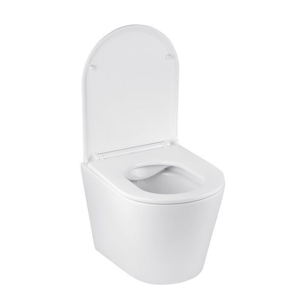 Комплект 4 в 1: Інсталяція Grohe Solido 2 в 1 38971000 + Панель змиву для унітаза Even Black 38966KV0 + Унітаз підвісний безобідковий Kroner Armada WHI513636 RIMLESS з сидінням Slim Duroplast / Soft-close / Quick relase KA513636WHIR (38971966KV0KA51R) CV036752 фото