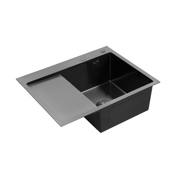 Комплект кухонної мийки KRP Schwarze - 6350RHM PVD ST41923 фото