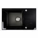 Кухонная мойка стеклянная CM 78*50 PVD Platinum Handmade черная 47099 фото 1