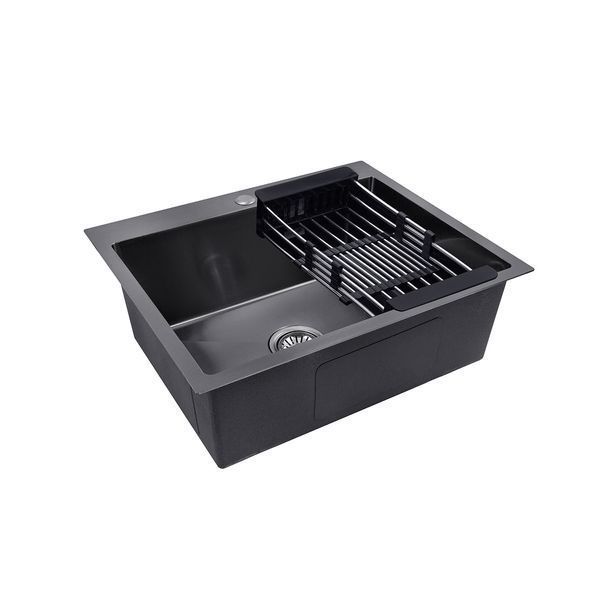 Комплект подрібнювач та кухонна мийка KRP Schwarze - 6050HM PVD ST042420 фото
