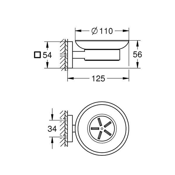 Мильниця з тримачем Grohe QuickFix Start Cube 41096000 CV033396 фото