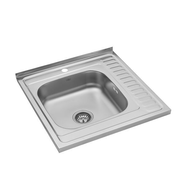 Кухонная мойка накладная Kroner KRP Dekor - 6060L (0.6 мм) CV022812 фото