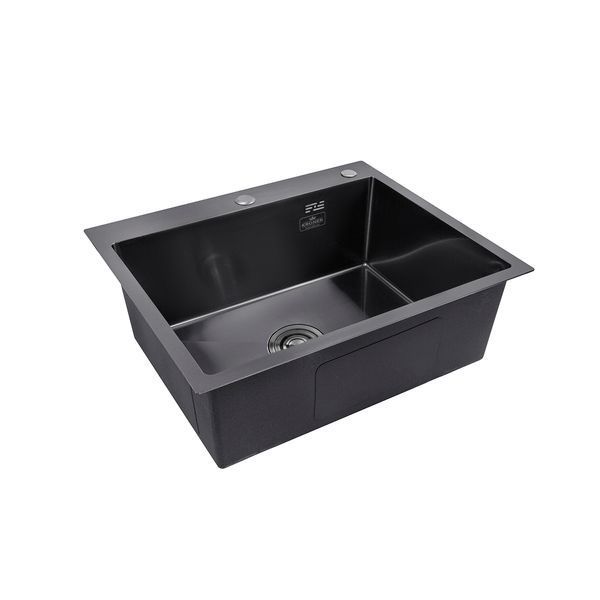 Комплект подрібнювач та кухонна мийка KRP Schwarze - 6050HM PVD ST042420 фото