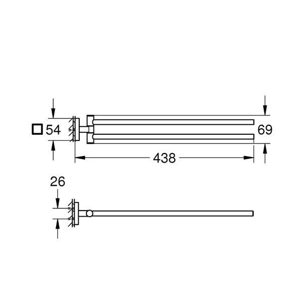 Полотенцедержатель Grohe QuickFix Start Cube 409762430 CV034598 фото