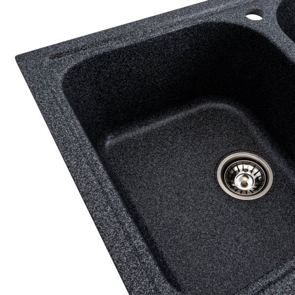 Гранітна мийка для кухні Platinum 7950 Equatoria матовий Графіт 36391 фото