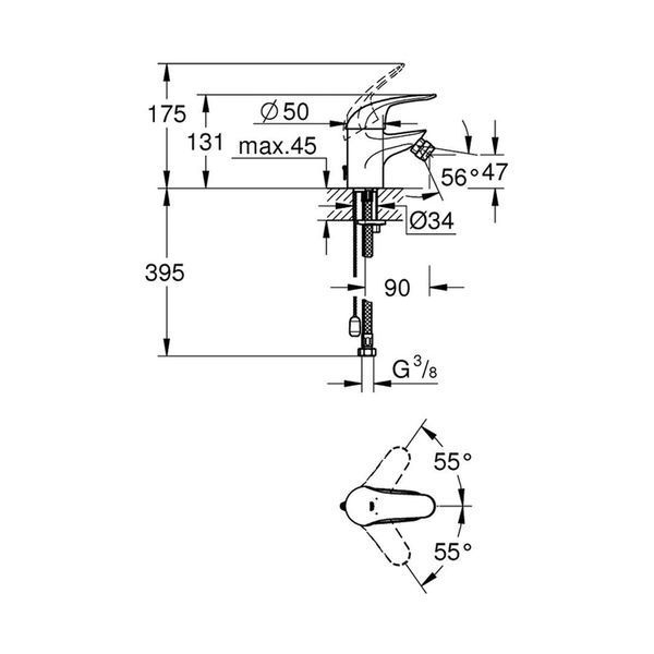 Смеситель для биде Grohe Euroeco 32882000 CV032441 фото
