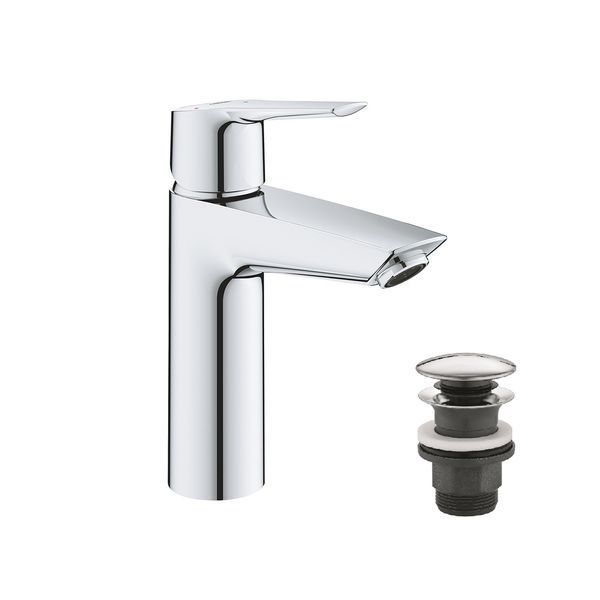 Смеситель для раковины Grohe QuickFix Start M-Size 23746002 с донным клапаном CV031983 фото