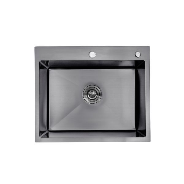 Комплект подрібнювач та кухонна мийка KRP Schwarze - 6050HM PVD ST042420 фото