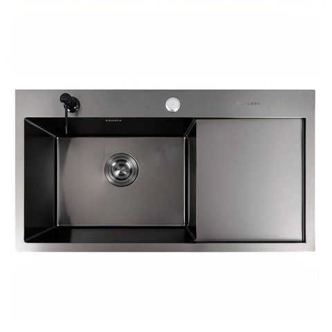 Кухонна мийка PVD чорна VALESO CM 78*43 L Handmade (3.0/0.8) 50203 фото