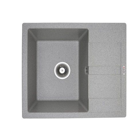 Гранітна мийка для кухні Platinum ARIA 5851 матова Сіра 49064 фото
