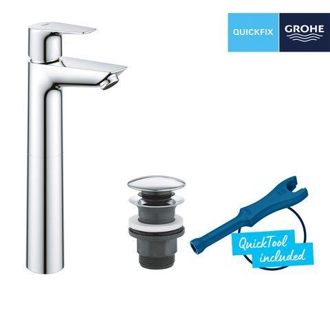 Змішувач для раковини Grohe QuickFix StartEdge XL-Size 23777001 з донним клапаном CV030592 фото