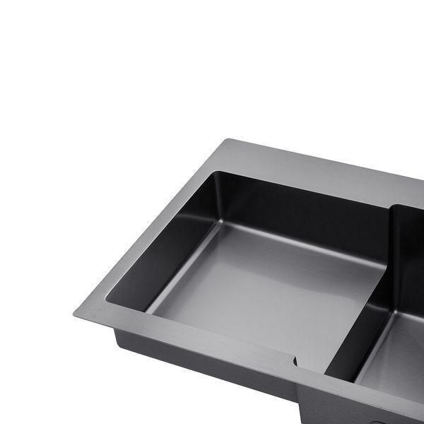 Комплект кухонной мойки Kroner Schwarze PVD - 7848RHM ST4306 ST51791 фото