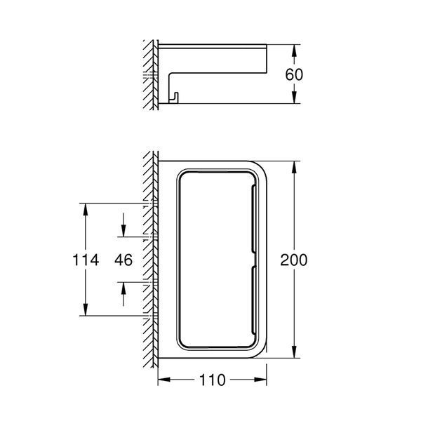 Полка для душа Grohe QuickFix Start Cube с крючками 41107000 CV035418 фото