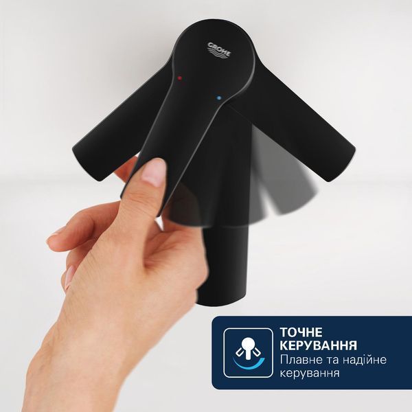 Смеситель для раковины Grohe QuickFix Dice M-Size 1018322430 с донным клапаном CV036184 фото