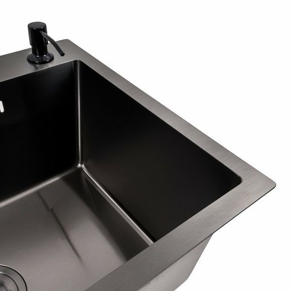 Комплект кухонної мийки Platinum 58*43 PVD pl84341 фото