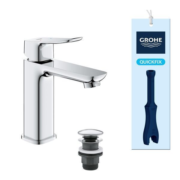 Смеситель для раковины Grohe QuickFix Dice M-Size 1018330000 с донным клапаном CV036187 фото