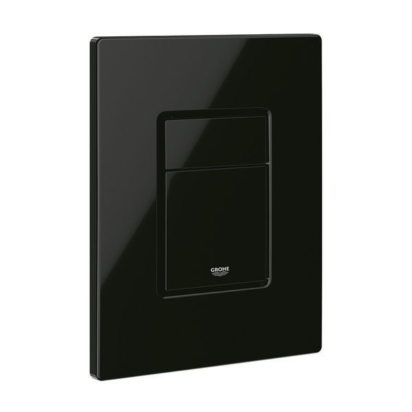 Комплект 4 в 1: Инсталляция Grohe Solido 2 в 1 38971000 + Панель смыва для унитаза Grohe Even Black 38966KV0 + Унитаз безободочный Kroner Harz WHI493736 RIMLESS с сиденьем Slim Duroplast / Soft-close (38971966KV0KH49R) CV036755 фото