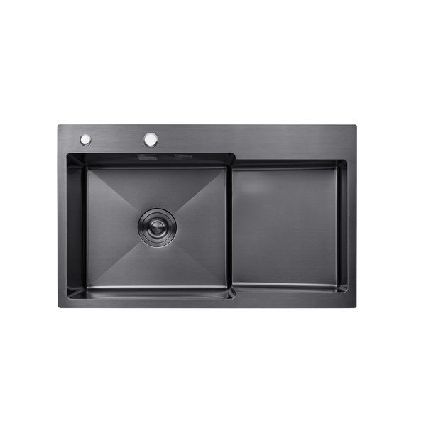 Комплект кухонної мийки Kroner LHM PVD - 7848 ST4306 ST41151 фото