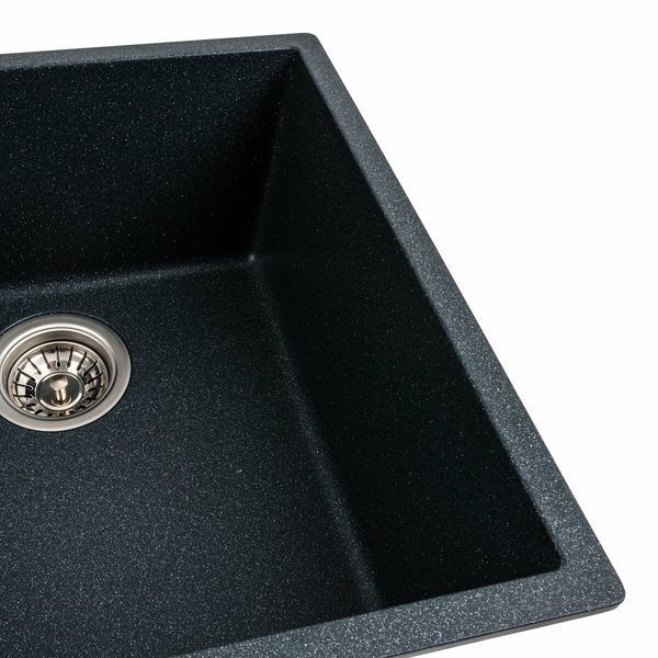 Гранітна мийка для кухні Platinum 4040 RUBA матовий антрацит 41635 фото