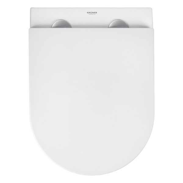 Комплект 4 в 1: Инсталляция Grohe Solido 2 в 1 38971000 + Панель смыва для унитаза Grohe Even Black 38966KV0 + Унитаз безободочный Kroner Harz WHI493736 RIMLESS с сиденьем Slim Duroplast / Soft-close (38971966KV0KH49R) CV036755 фото