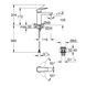 Смеситель для раковины Grohe QuickFix Dice M-Size 1018330000 с донным клапаном CV036187 фото 2