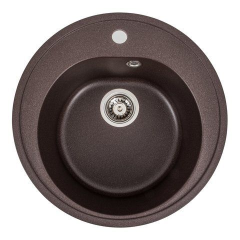 Гранитная мойка для кухни Platinum 510 LUNA матовая Мокко 3325 фото