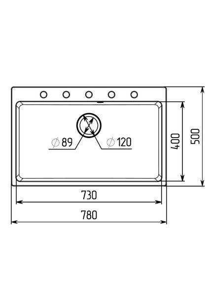 Гранітна мийка для кухні Platinum 7850 Bogema матова (мікс) 38720 фото