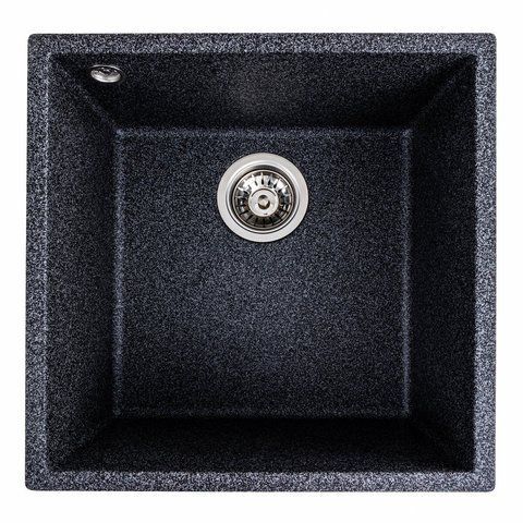 Гранітна мийка для кухні Platinum 4040 RUBA матовий Графіт 41638 фото