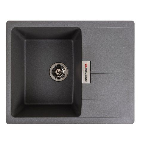 Гранітна мийка для кухні VALESO 6250 ZIRKONE матовий Сірий мусон 48957 фото