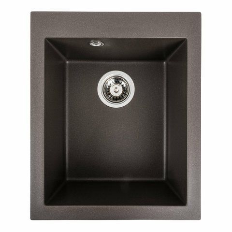Гранітна мийка для кухні Platinum 4150 SOKIL матова Темна скеля 40325 фото