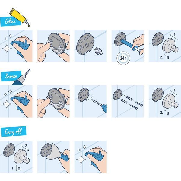 Набір аксесуарів для ванної кімнати Grohe QuickFix Start Cube 3 в 1 41115000 CV033408 фото
