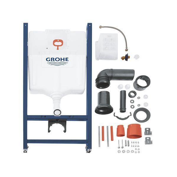 Комплект 4 в 1: Инсталляция GROHE Solido 3 в 1 3884966Q + Унитаз безободковый Kroner Harz WHI483632 TORNADO с сиденьем Slim Duroplast / Soft-close / Quick relase KH483632WHIT (3884966KH483632) CV033820 фото