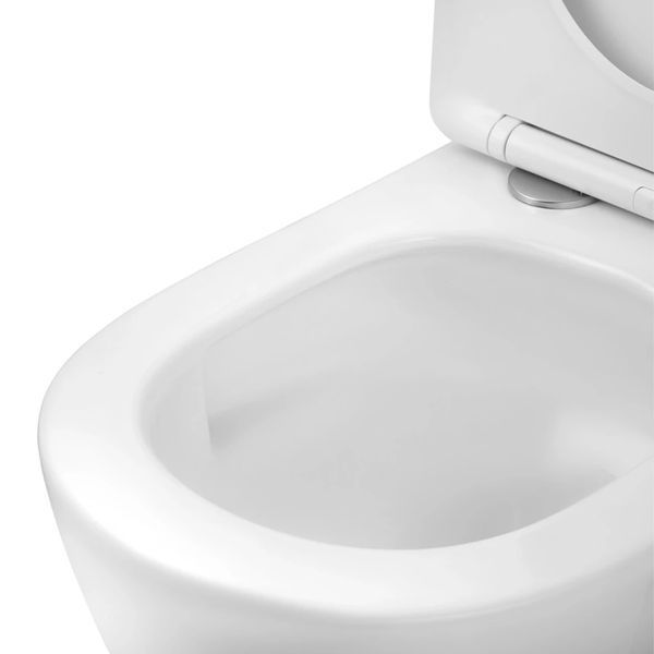 Комплект 4 в 1: Инсталляция GROHE Solido 3 в 1 3884966Q + Унитаз безободковый Kroner Harz WHI483632 TORNADO с сиденьем Slim Duroplast / Soft-close / Quick relase KH483632WHIT (3884966KH483632) CV033820 фото