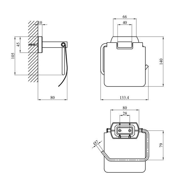 Держатель для туалетной бумаги Kroner KRP Graz - C95607 CV025286 фото
