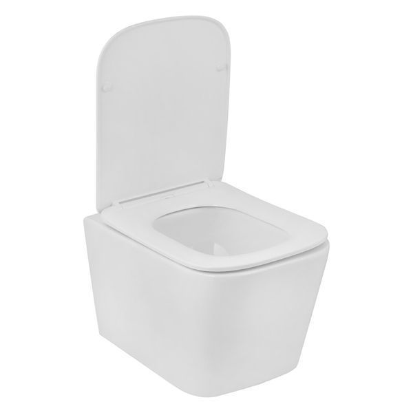Комплект 4 в 1: Інсталяція Grohe Solido 2 в 1 38971000 + Панель змиву для унітаза Grohe Even 389662430 + Унітаз підвісний безобідковий Kroner Eifel WHI483429 TORNADO з сидінням Slim Duroplast / Soft-close / Quick relase KE483429WHIT(38971966243KE48T) CV036759 фото