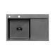 Кухонна мийка Kroner KRP Schwarze - 7849LHM PVD (3.0/1.0 мм) CV025278 фото 1