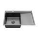 Кухонна мийка Kroner KRP Schwarze - 7849LHM PVD (3.0/1.0 мм) CV025278 фото 3