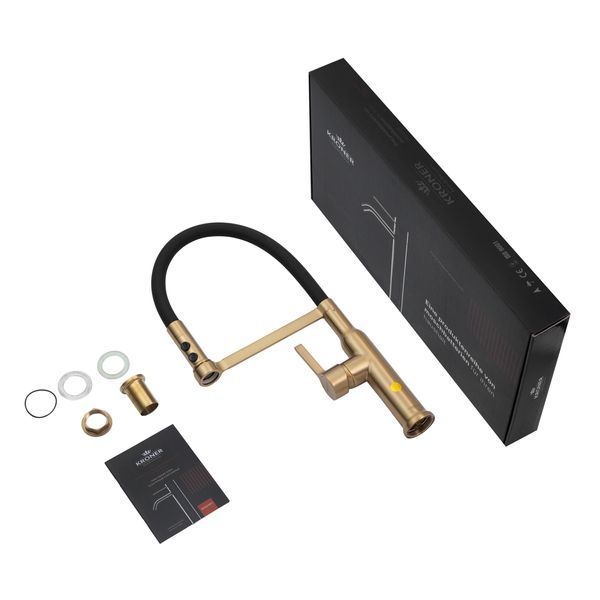 Смеситель для кухни Kroner KRP Ersel - GBG03112BLK CV035577 фото