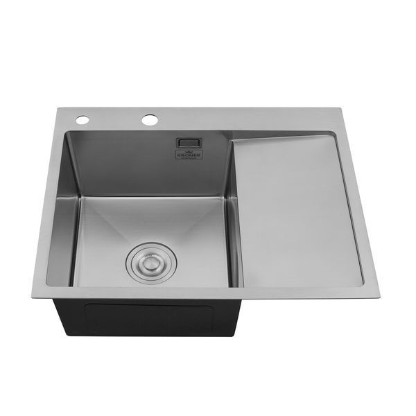 Кухонна мийка Kroner KRP Geb&uuml;rstet - 6350LHM (3.0/1.0 мм) CV031320 фото