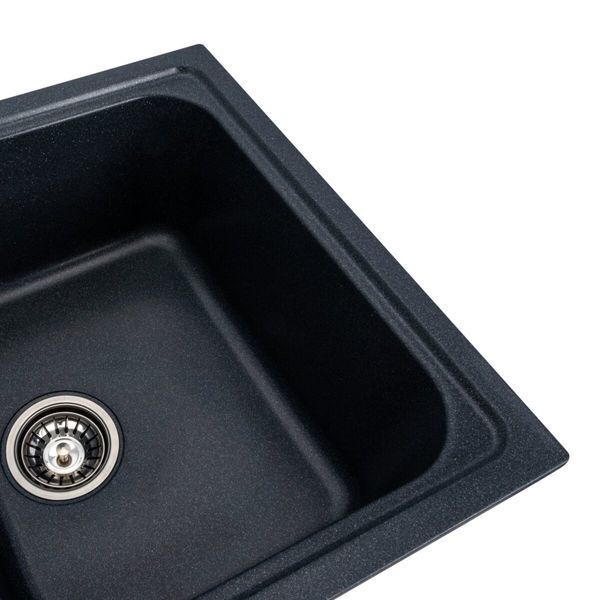 Гранітна мийка для кухні Platinum 7950 Equatoria матова Антрацит 36387 фото