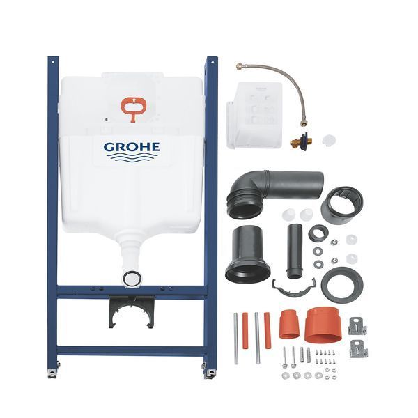 Комплект 4 в 1: Инсталляция GROHE Solido 3 в 1 3884966Q + Унитаз безободковый Kroner Eifel WHI523629 RIMLESS с сиденьем Slim Duroplast / Soft-close / Quick relase KE523629WHIR (3884966KE523629) CV033821 фото