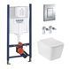 Комплект 4 в 1: Инсталляция GROHE Solido 3 в 1 3884966Q + Унитаз безободковый Kroner Eifel WHI523629 RIMLESS с сиденьем Slim Duroplast / Soft-close / Quick relase KE523629WHIR (3884966KE523629) CV033821 фото 8