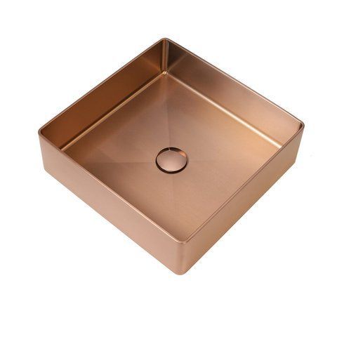 Умивальник Platinum Handmade PVD мідний 400x400 мм 23601 фото