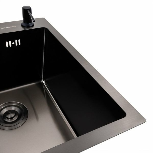 Комплект кухонної мийки Platinum Handmade 40*50 PVD (товщина 3,0/1,5) pl23711 фото