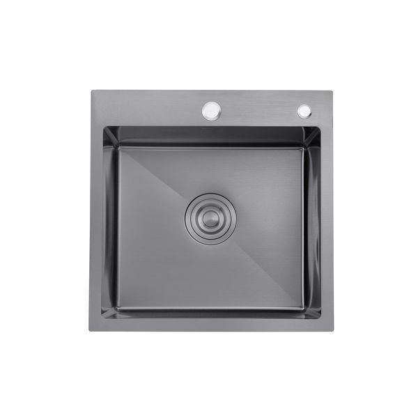 Комплект подрібнювач та кухонна мийка KRP Schwarze - 5050HM PVD ST142420 фото