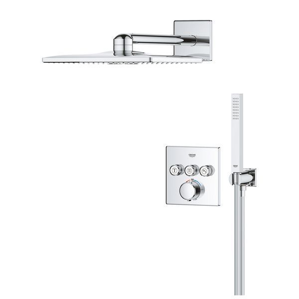 Душевая система скрытого монтажа термостатическая Grohe QuickFix Precision SmartControl Cube 34875000 CV034356 фото