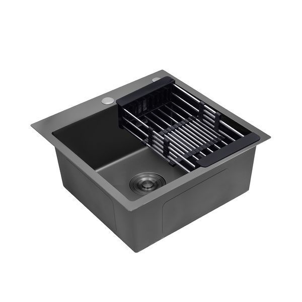 Комплект подрібнювач та кухонна мийка KRP Schwarze - 5050HM PVD ST142420 фото